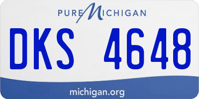 MI license plate DKS4648