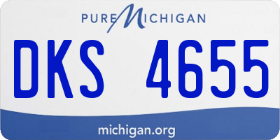 MI license plate DKS4655