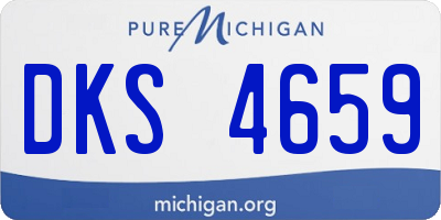 MI license plate DKS4659
