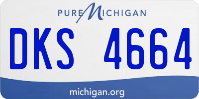 MI license plate DKS4664