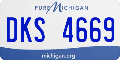 MI license plate DKS4669