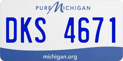 MI license plate DKS4671