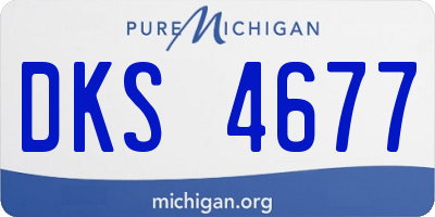 MI license plate DKS4677