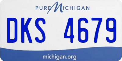 MI license plate DKS4679