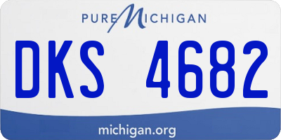 MI license plate DKS4682