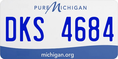 MI license plate DKS4684
