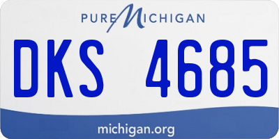 MI license plate DKS4685