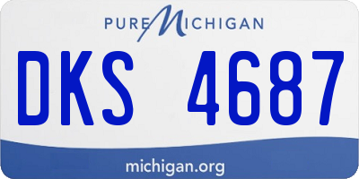 MI license plate DKS4687