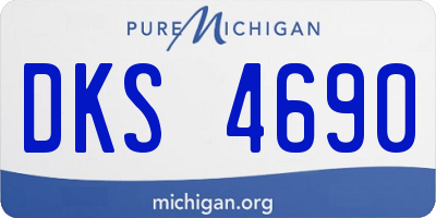 MI license plate DKS4690