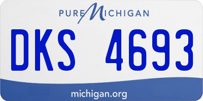 MI license plate DKS4693