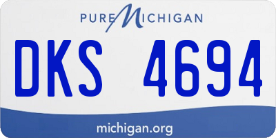 MI license plate DKS4694