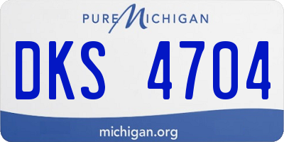 MI license plate DKS4704