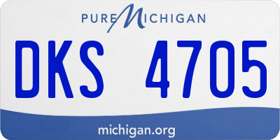 MI license plate DKS4705