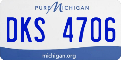 MI license plate DKS4706