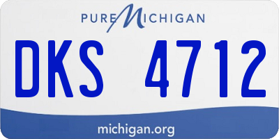 MI license plate DKS4712