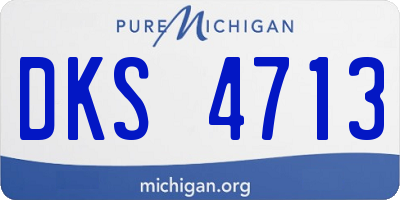 MI license plate DKS4713