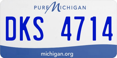 MI license plate DKS4714