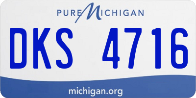 MI license plate DKS4716
