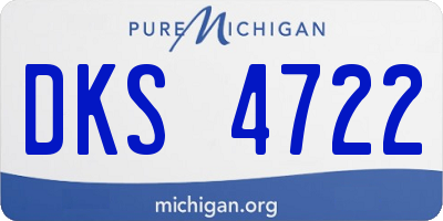 MI license plate DKS4722