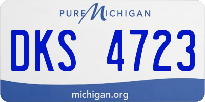 MI license plate DKS4723