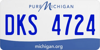 MI license plate DKS4724