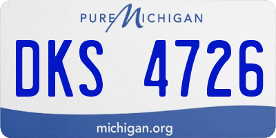MI license plate DKS4726