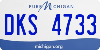MI license plate DKS4733
