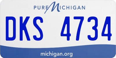 MI license plate DKS4734