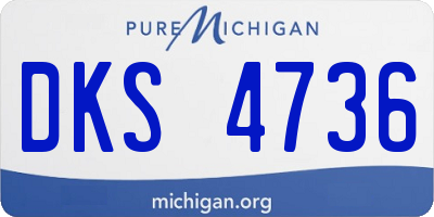 MI license plate DKS4736
