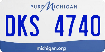 MI license plate DKS4740