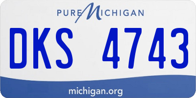 MI license plate DKS4743