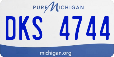 MI license plate DKS4744