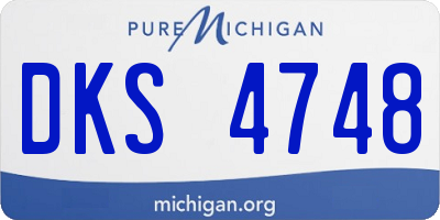MI license plate DKS4748