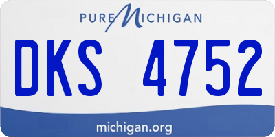 MI license plate DKS4752