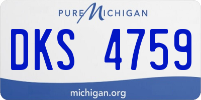 MI license plate DKS4759