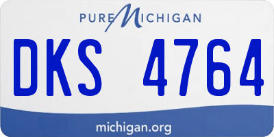 MI license plate DKS4764