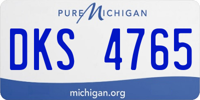 MI license plate DKS4765