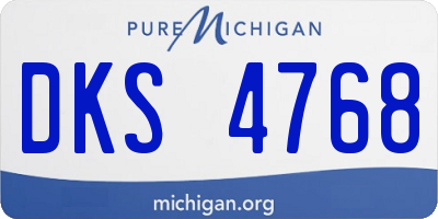 MI license plate DKS4768
