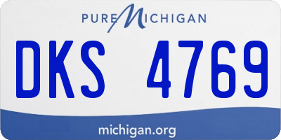 MI license plate DKS4769