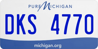 MI license plate DKS4770