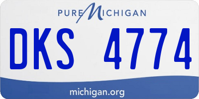 MI license plate DKS4774