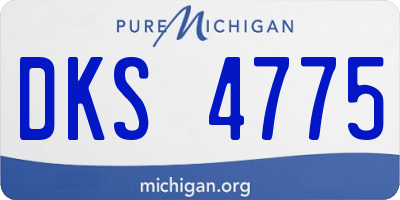 MI license plate DKS4775