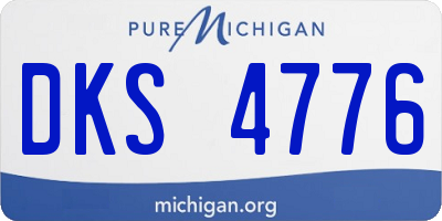 MI license plate DKS4776