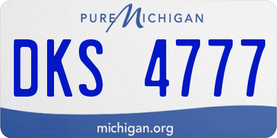 MI license plate DKS4777