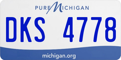 MI license plate DKS4778