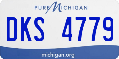 MI license plate DKS4779