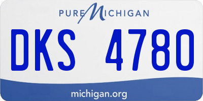 MI license plate DKS4780