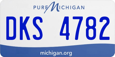 MI license plate DKS4782