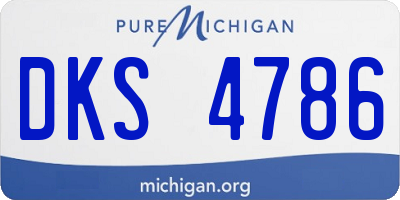 MI license plate DKS4786
