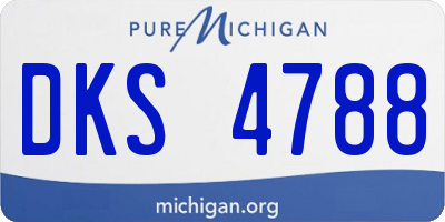 MI license plate DKS4788